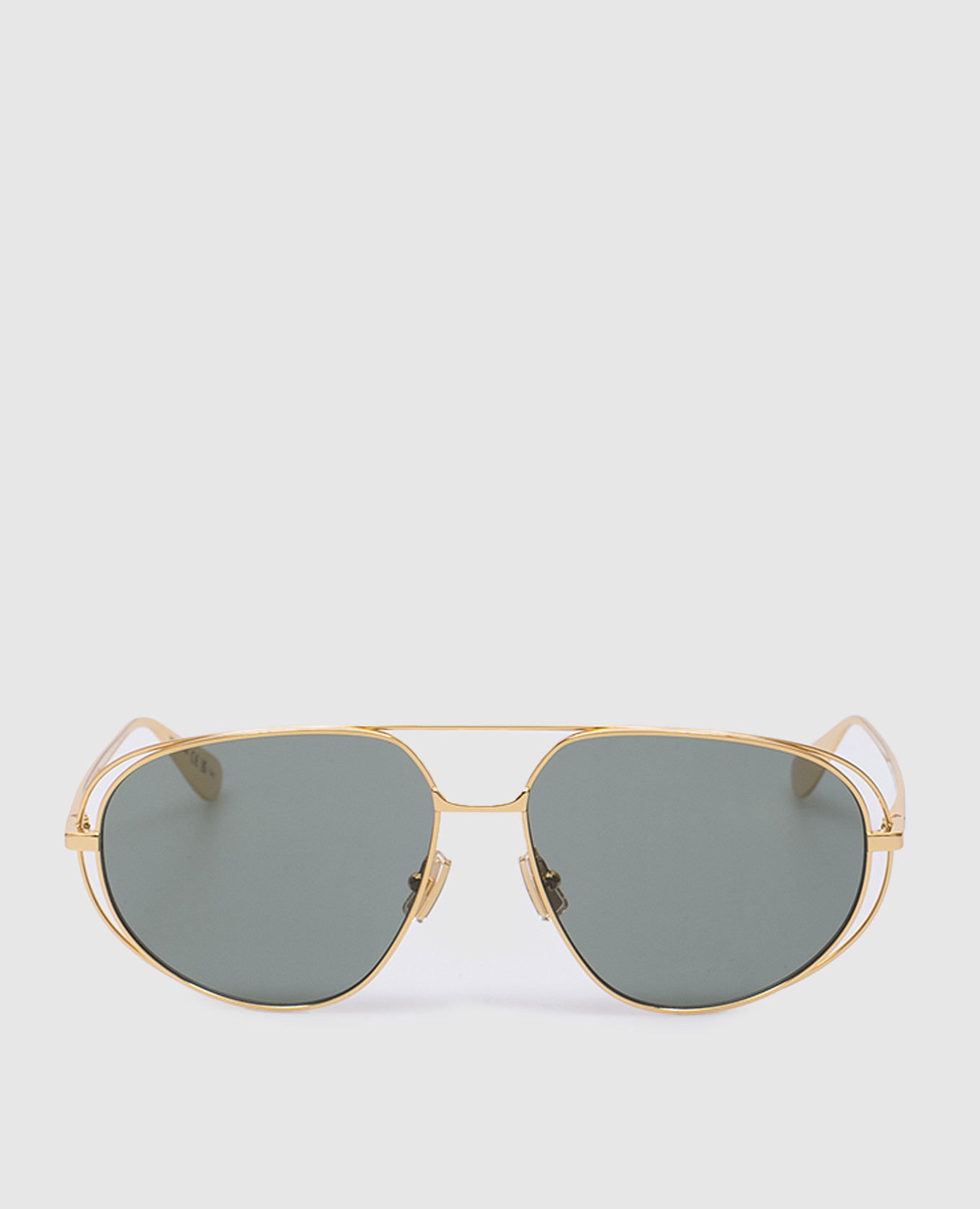 Golden aviator sunglasses Bottega Veneta