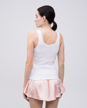 SSHEENA White ribbed top with "Not a fan" print 25SSTAMARATS25010