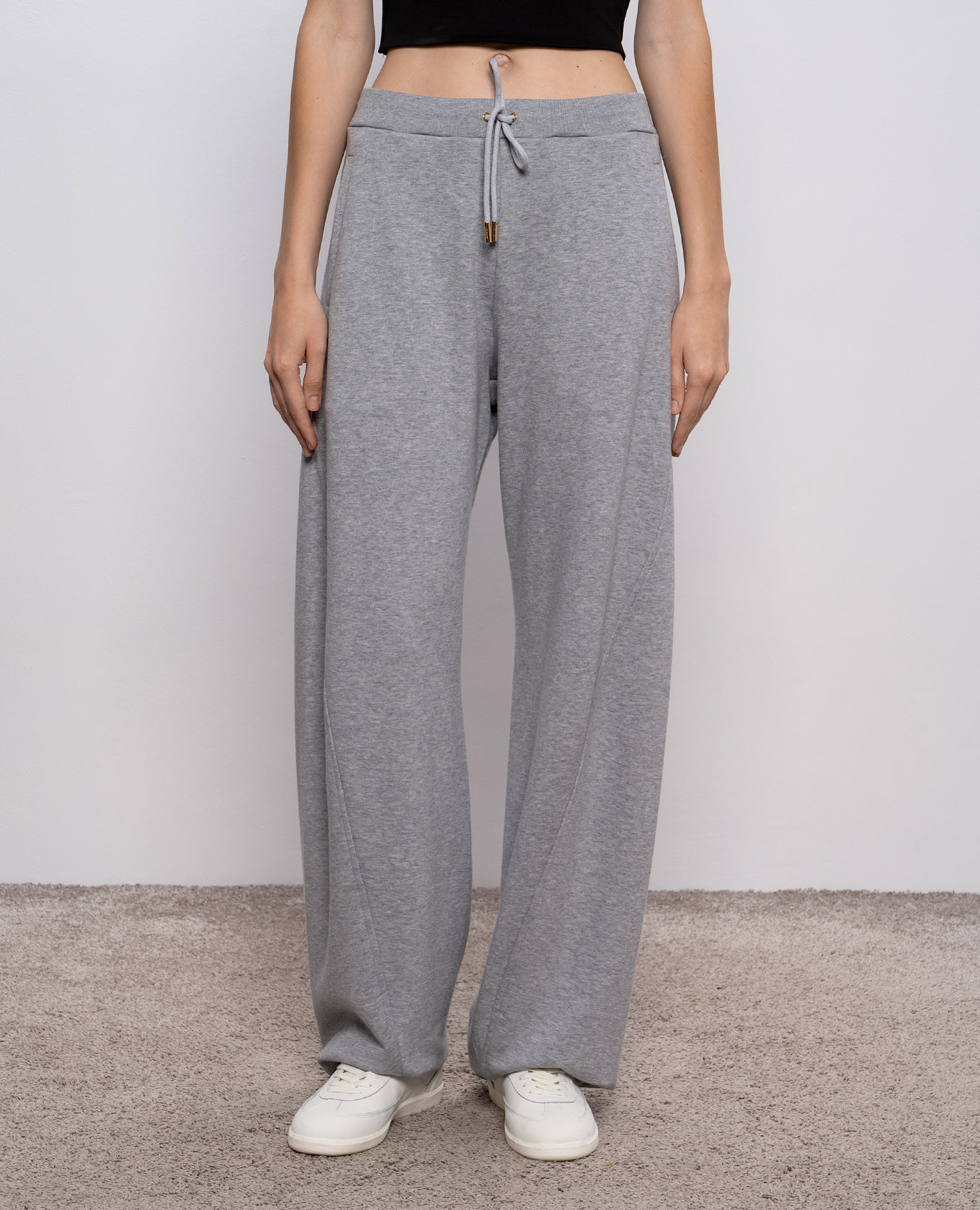 

Grey melange cashmere sweatpants Versace