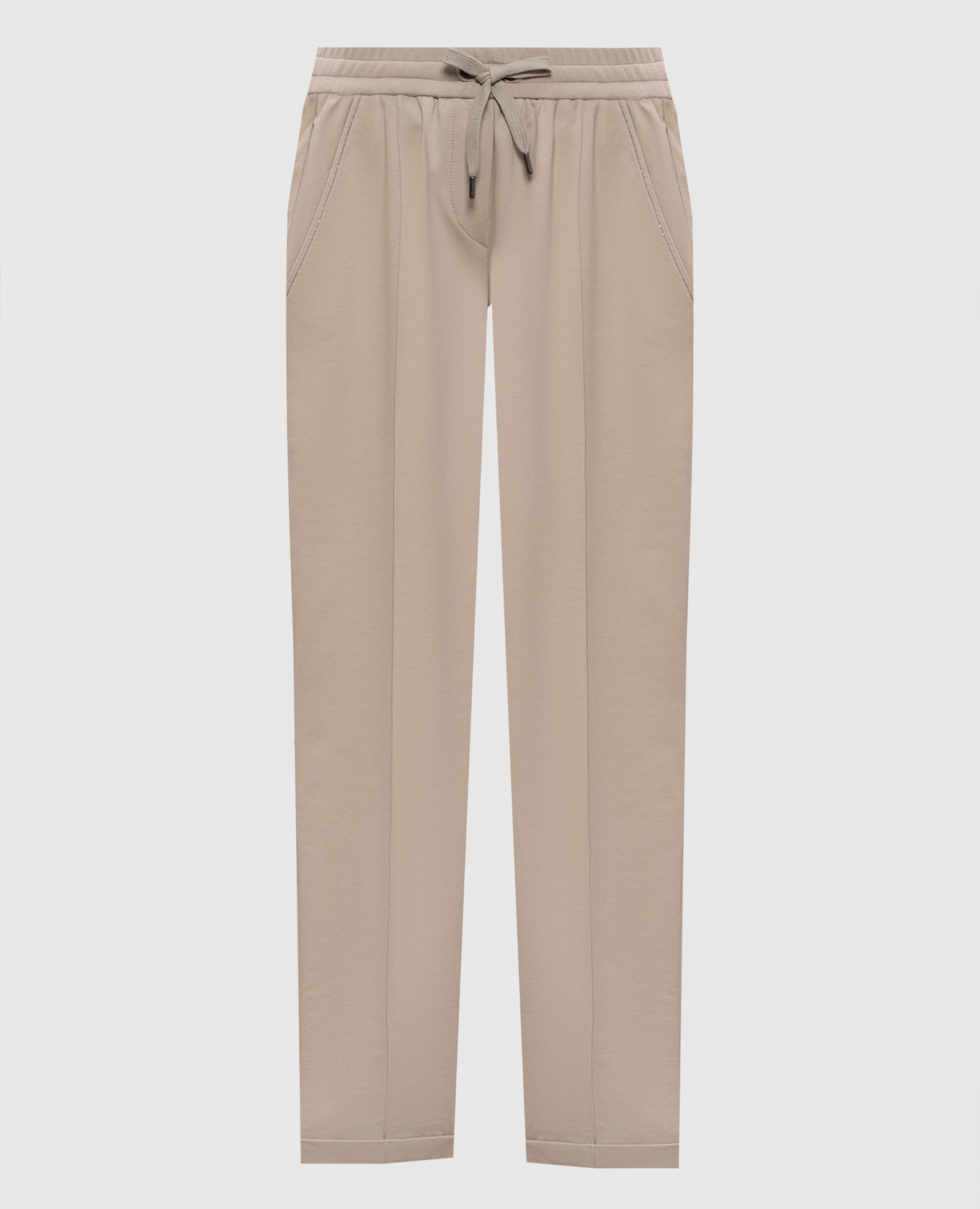 

Beige sweatpants with monil chain Brunello Cucinelli