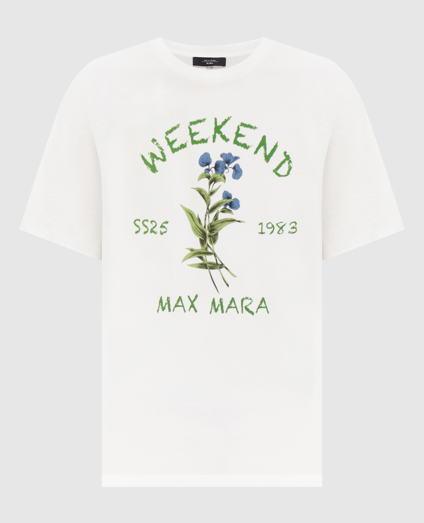 

TEIERA white T-shirt with logo print Max Mara Weekend
