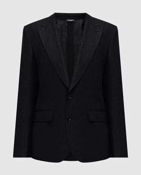 Dolce&Gabbana Black linen jacket G2QS6TFU4MC