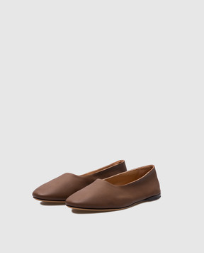 The Row Brown leather ballet flats Awar F1635L59