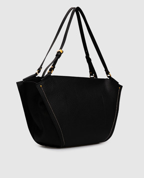 Gianni Chiarini Bloom black leather tote bag BS11797RNGDBLTU