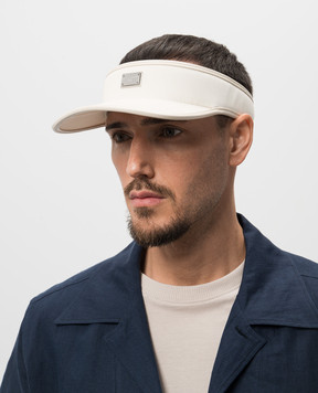 Dolce&Gabbana Beige visor with logo GH910AFUFL3