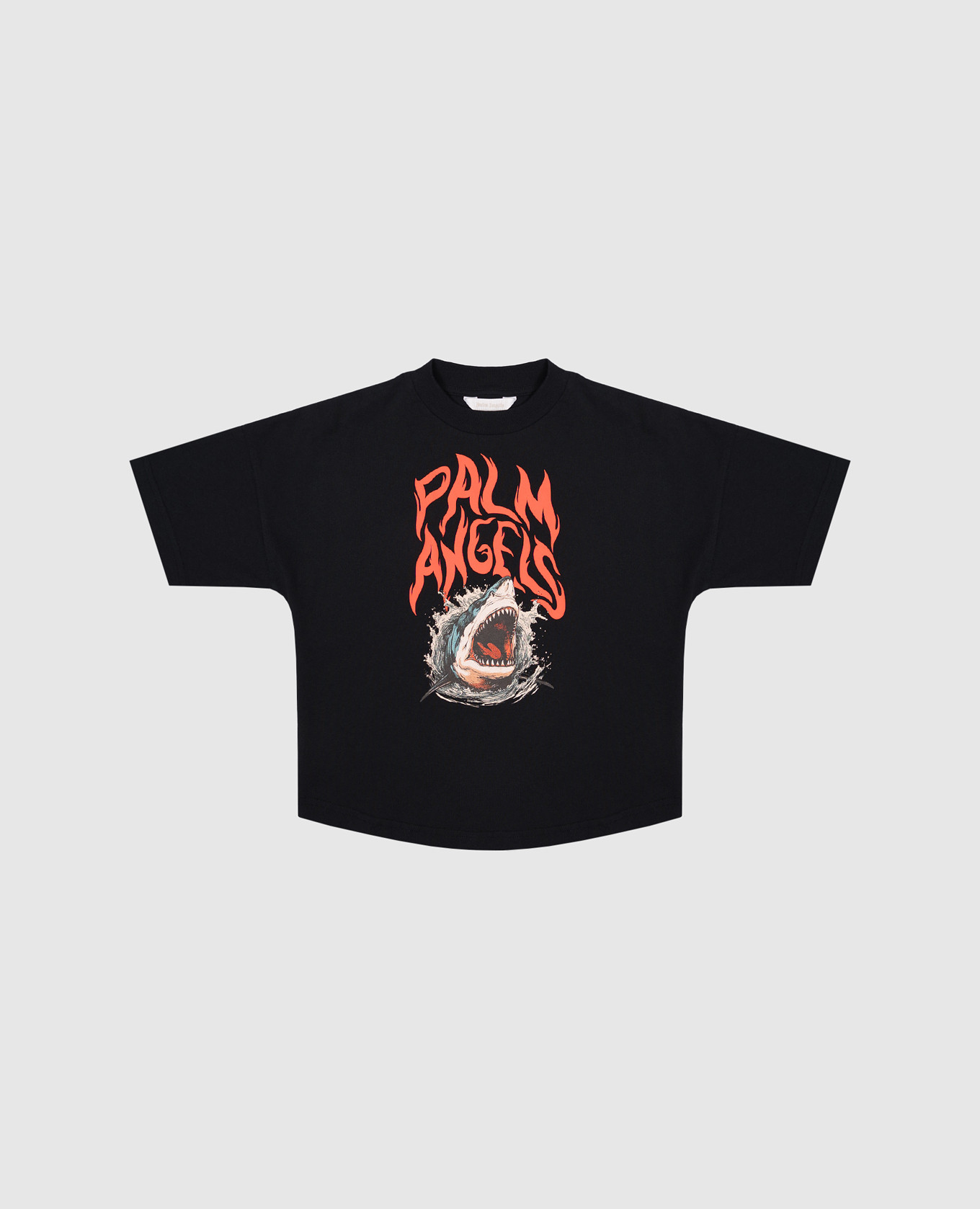 

Children's black Flames Shark T-shirt Palm Angels
