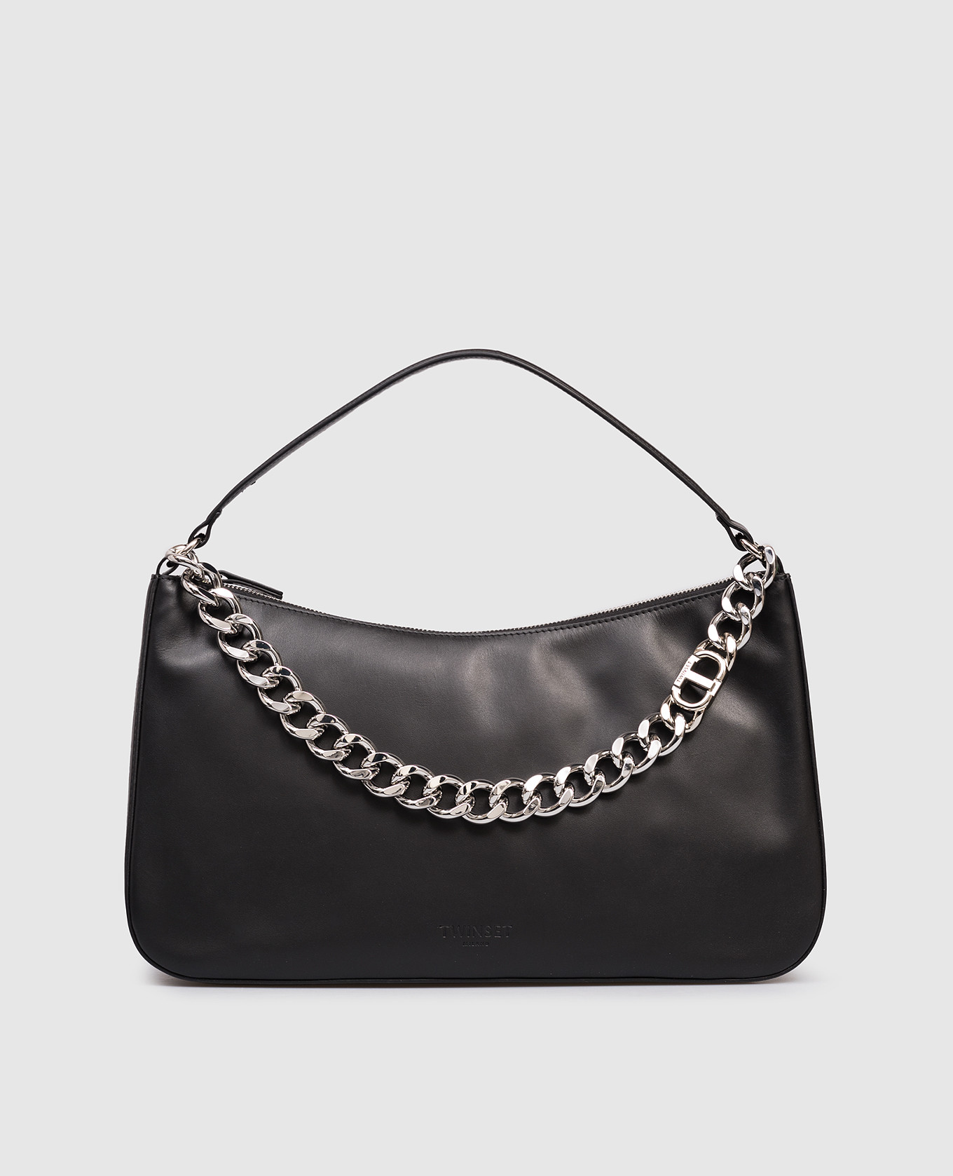 

Liliane black leather hobo bag Twinset