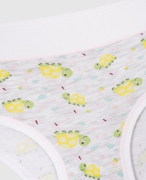 RiminiVeste Jadea children's gray melange panties in seashell print 456