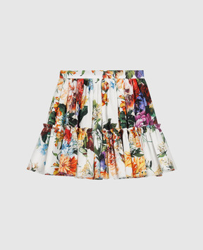 Dolce&Gabbana Children's white skirt with floral print L54I58HS5TV