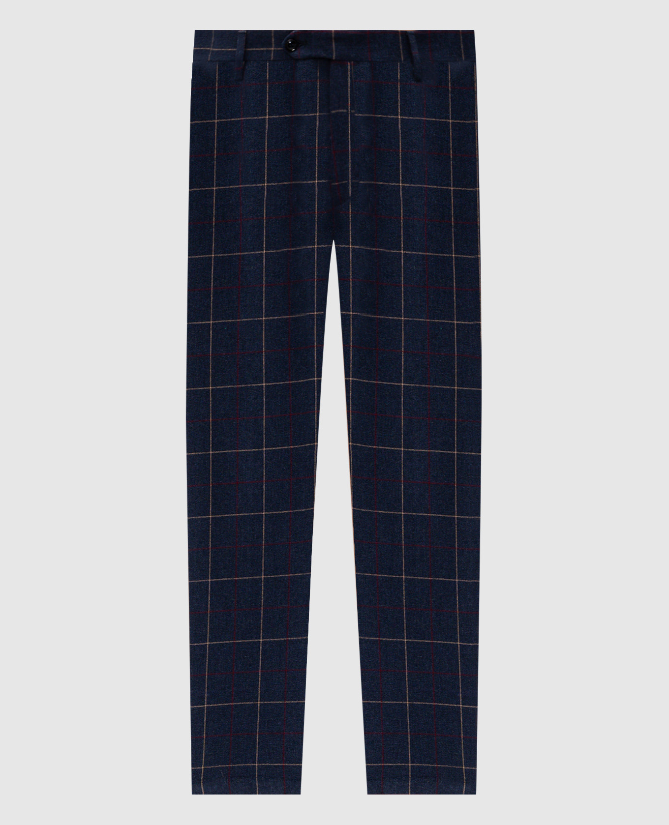 Blue checked wool pants Exibit