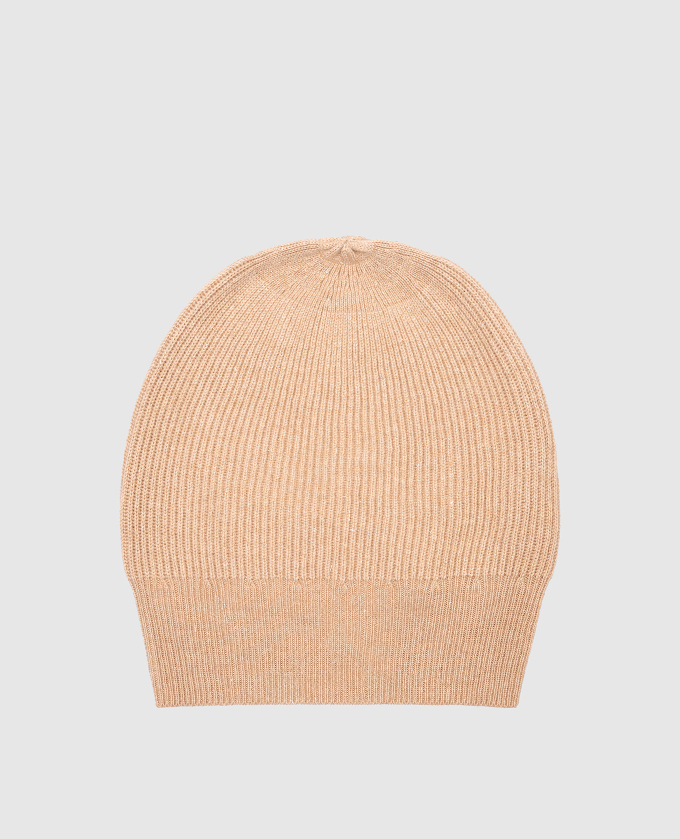 Beige wool and silk hat with lurex Peserico