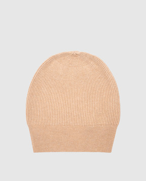 Peserico Beige wool and silk hat with lurex S36210F1209095