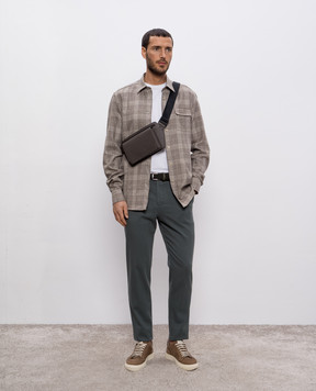 Marco Pescarolo Gray silk and cashmere pants EVO5107