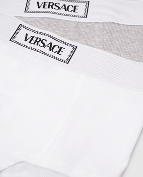 Versace Children's ribbed brief set with logo 10187821A13344