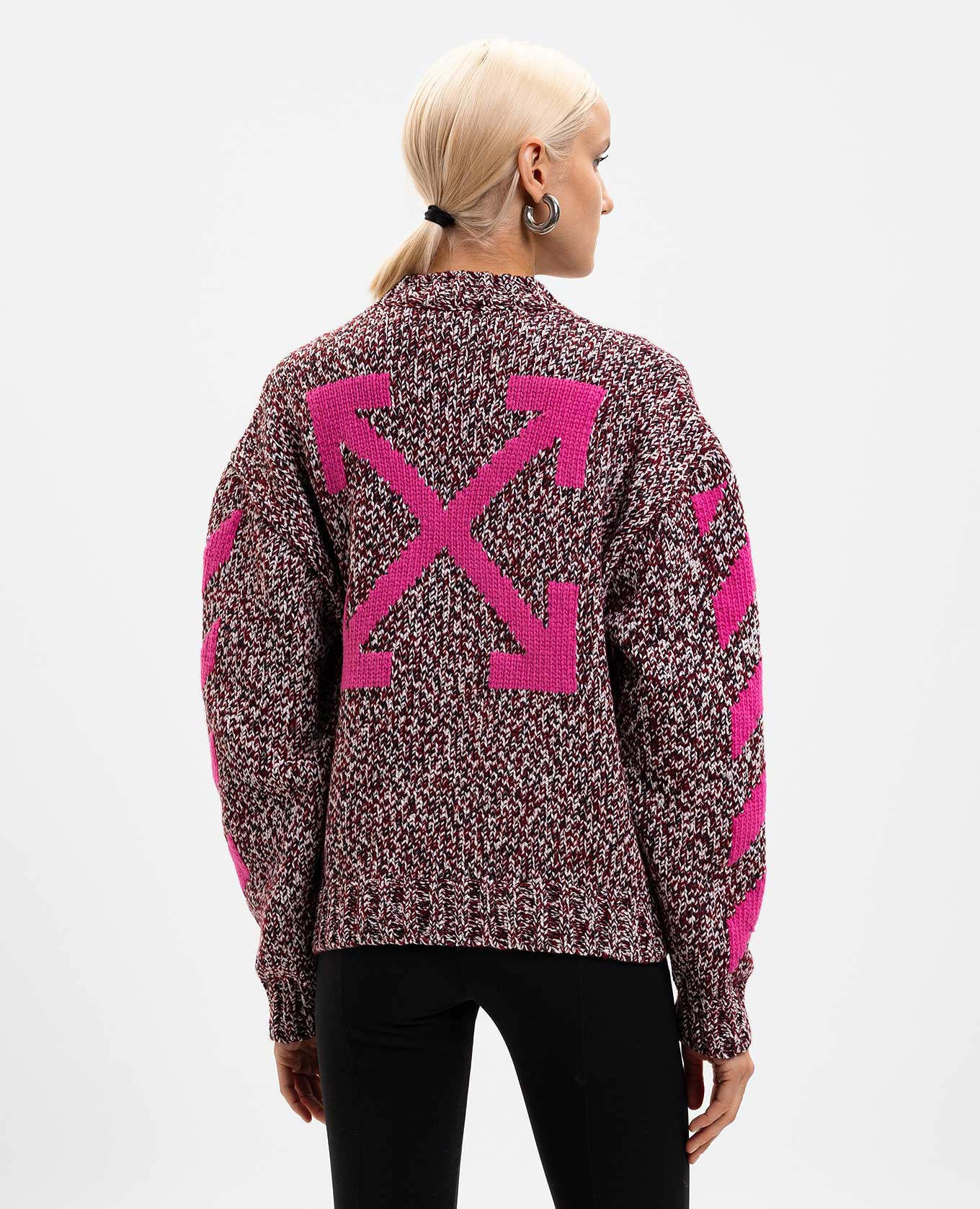

Burgundy wool sweater with Arrow pattern Off-White