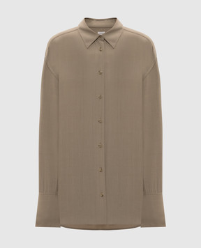 Toteme Khaki shirt with wool 254WRT0607FB0475