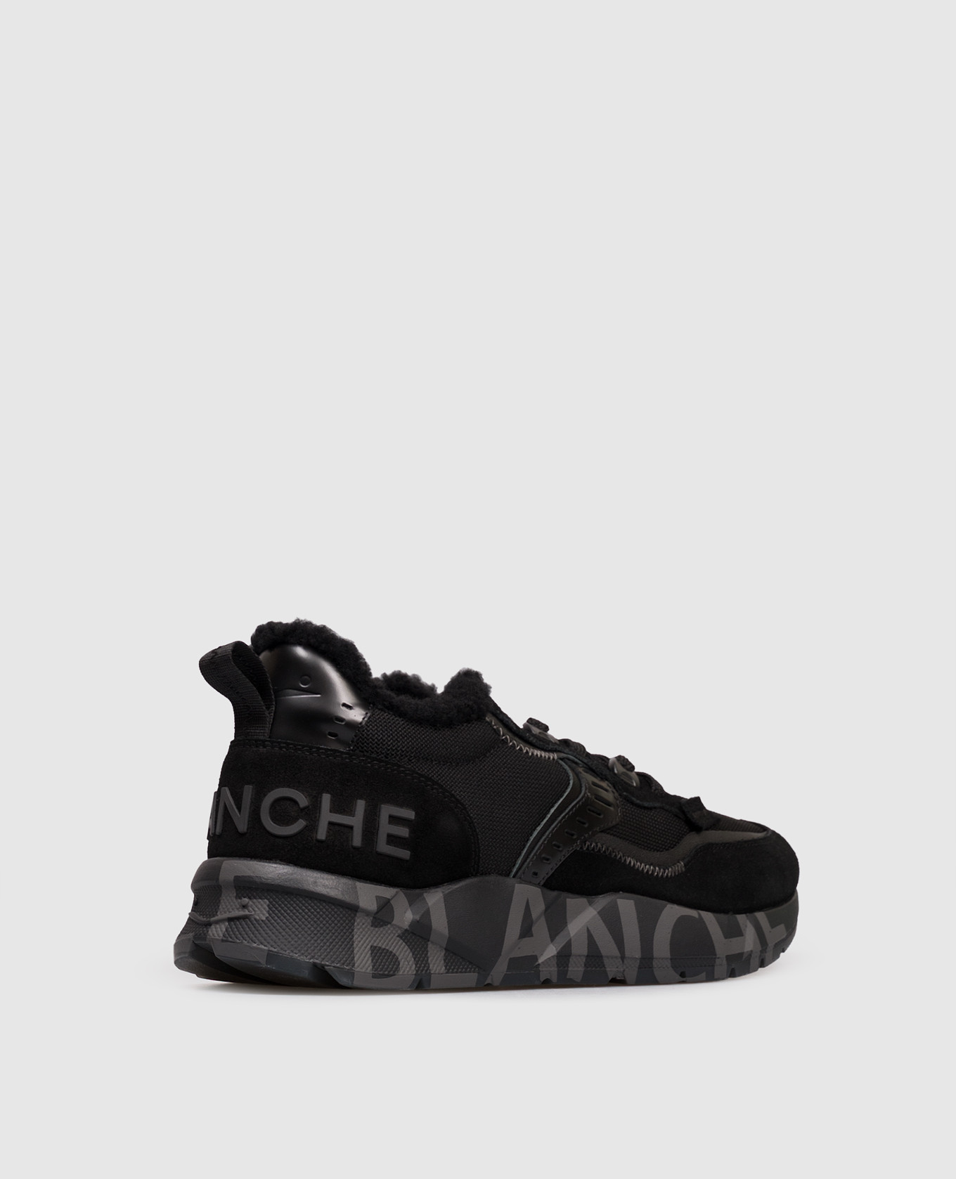 

Black combined sneakers CLUB01 with fur Voile Blanche