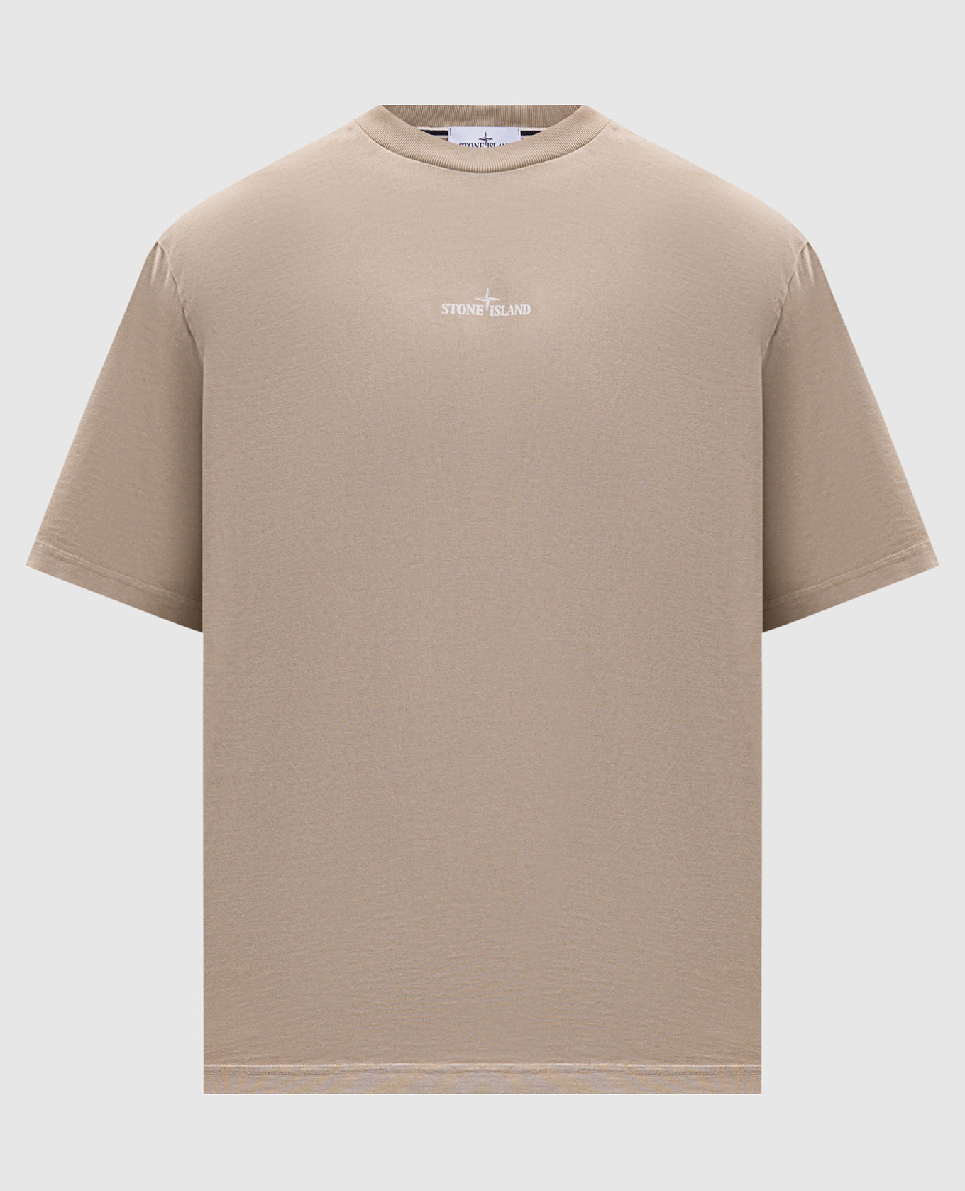 

Beige T-shirt with logo print Stone Island
