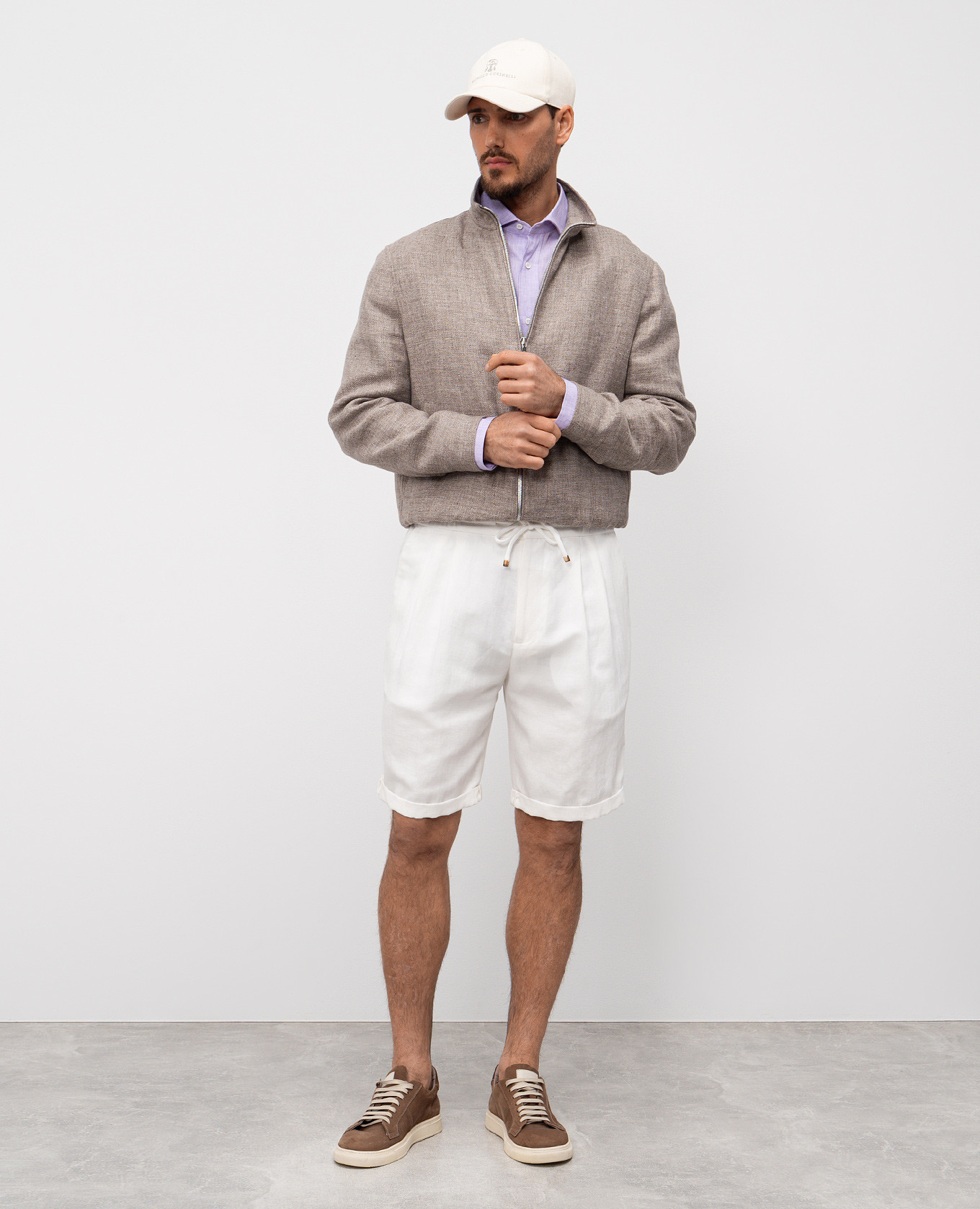 

Purple linen shirt Brunello Cucinelli, Violet
