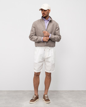Brunello Cucinelli Purple linen shirt MM6840028