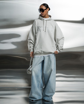 Vetements Gray hoodie with logo embroidery UE64HD210W