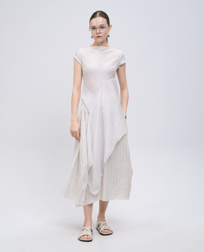Marc Le Bihan White asymmetric silk top 2681