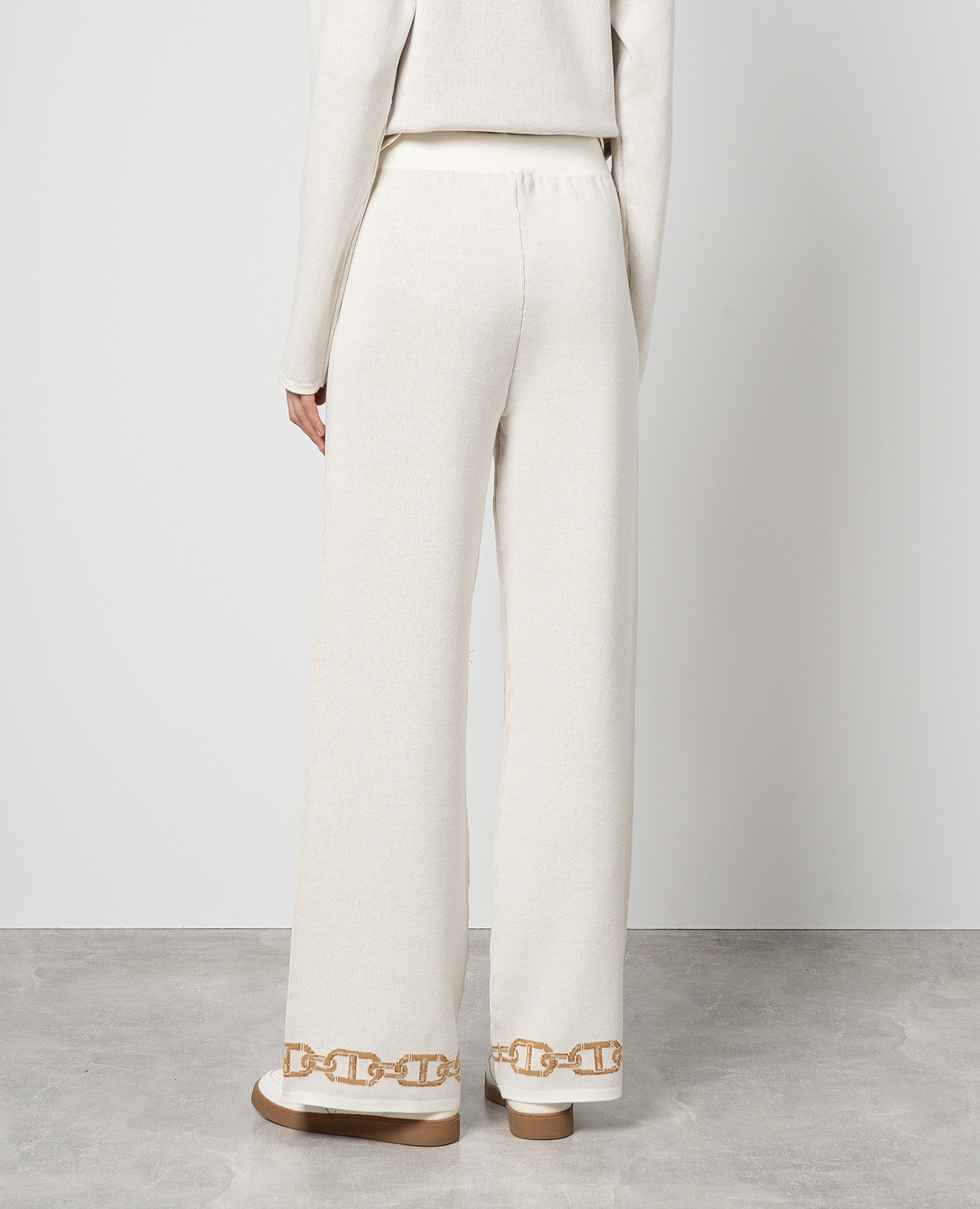 White logo lurex pants Twinset 3