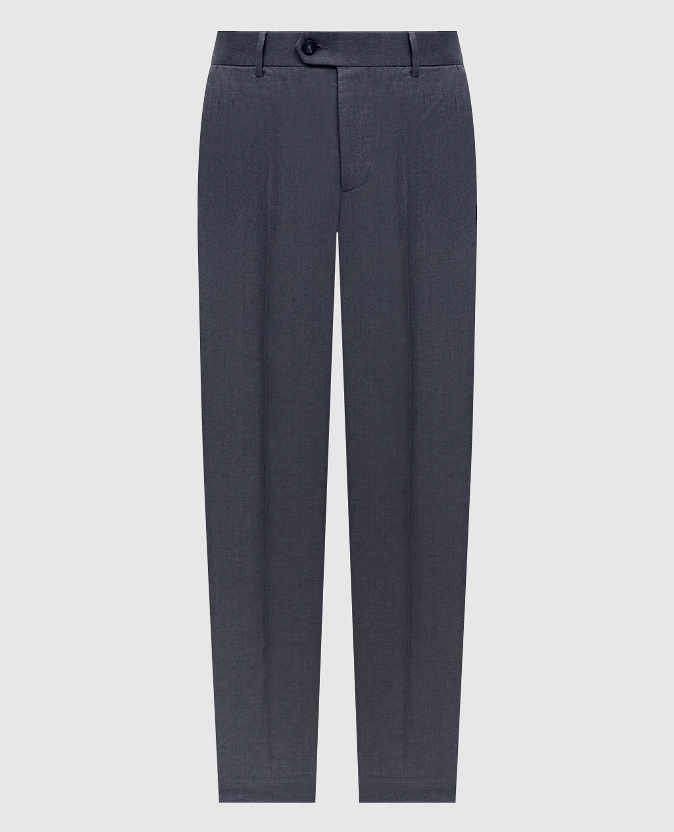 Blue patterned linen pants Peserico