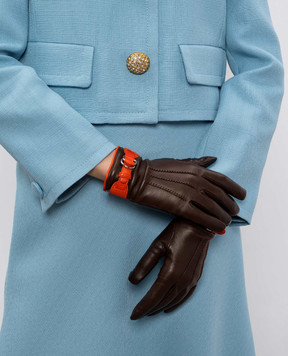 Sermoneta Gloves Brown suede gloves B28