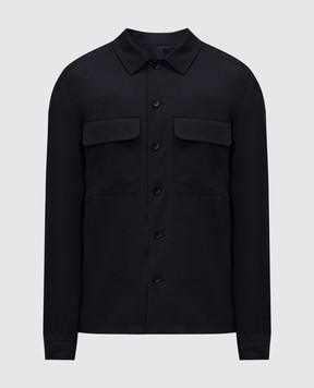 Moncler Blue shirt-style wool jacket K10912F00003597FV