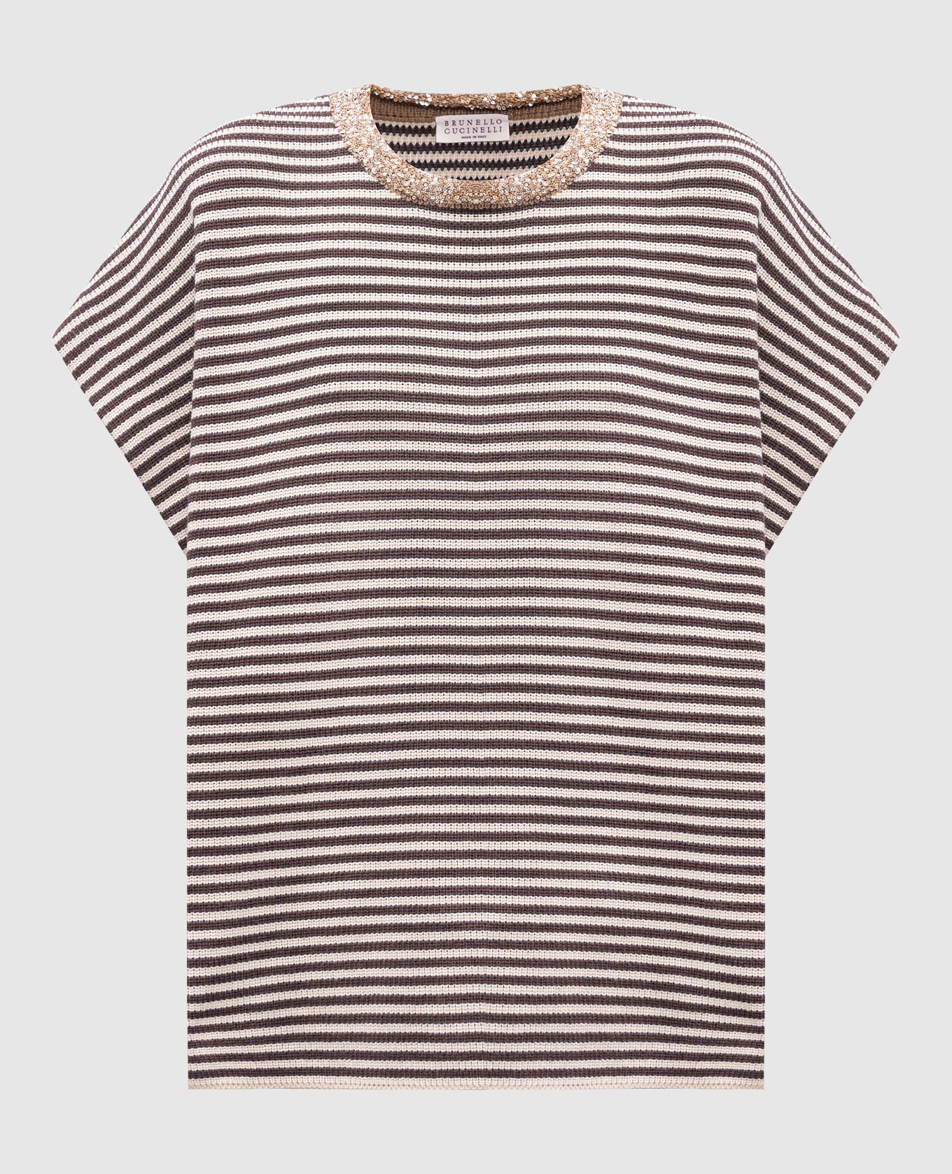 

Beige striped top Brunello Cucinelli