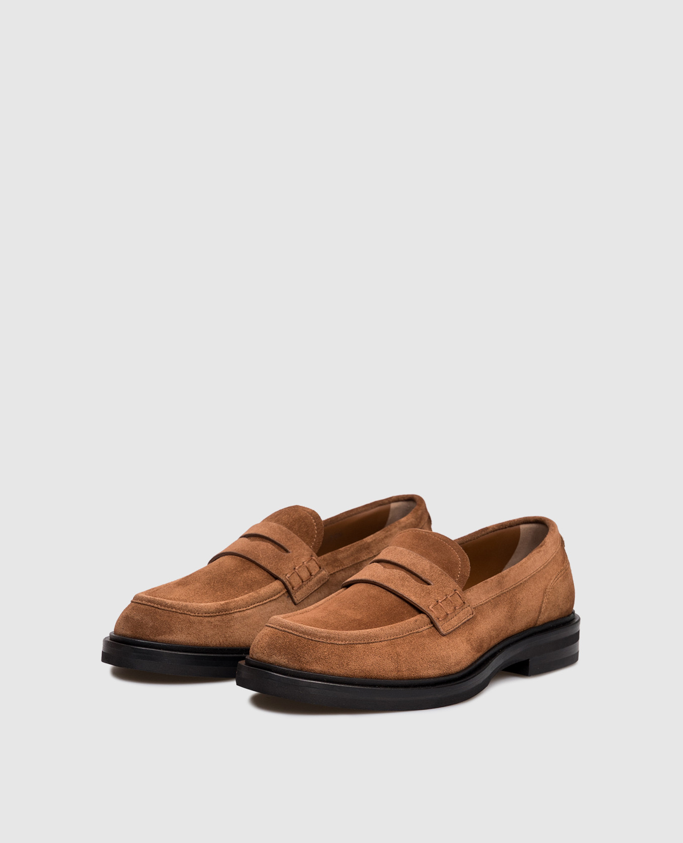

Brown suede loafers with monogram logo Dolce&Gabbana