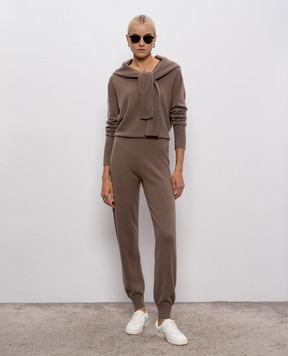 JOSEPH Brown cashmere joggers JF009273
