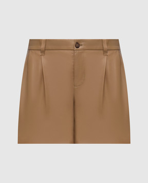 Simonetta Ravizza Beige leather shorts PEONL