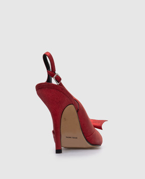 Gina Red leather sandals n3865