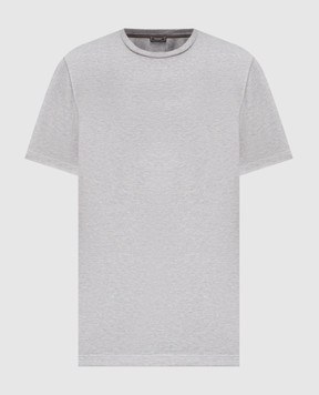 Peserico Blue t-shirt with logo print R55000J0Q202358