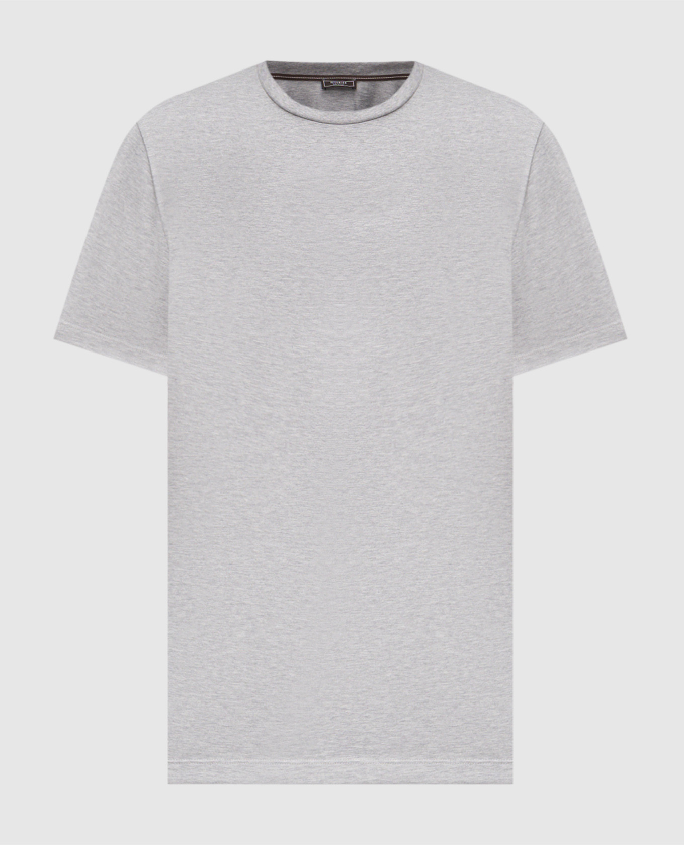 Blue t-shirt with logo print Peserico