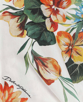 Dolce&Gabbana Children's white blouse with floral print L54S05HS5TV46