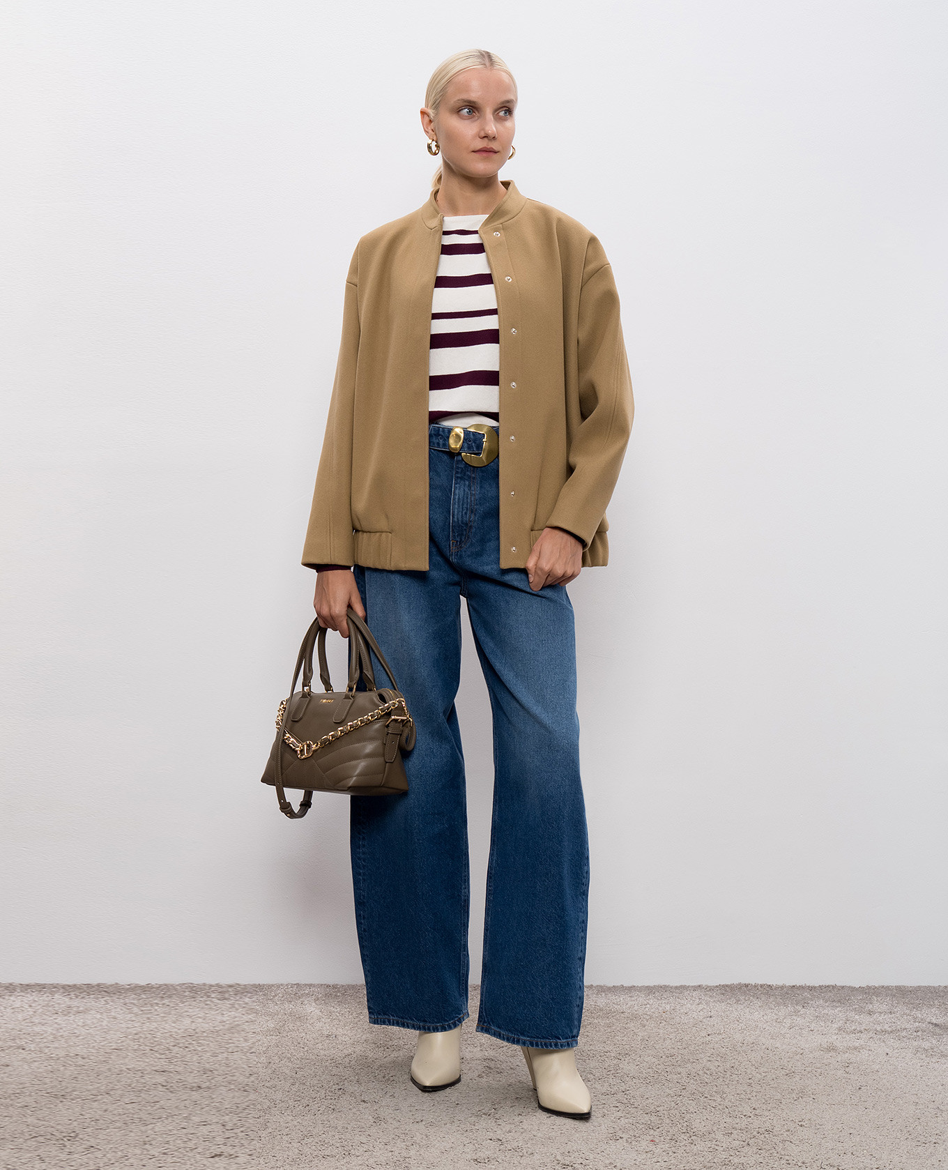 

Brown jacket with logo Twinset