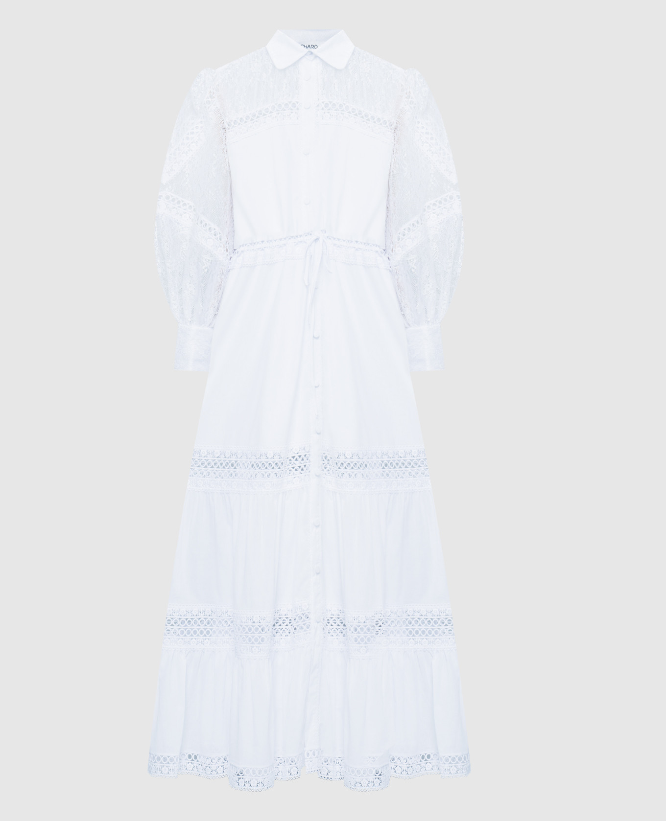 

Lucil white shirt dress with lace Charo Ruiz