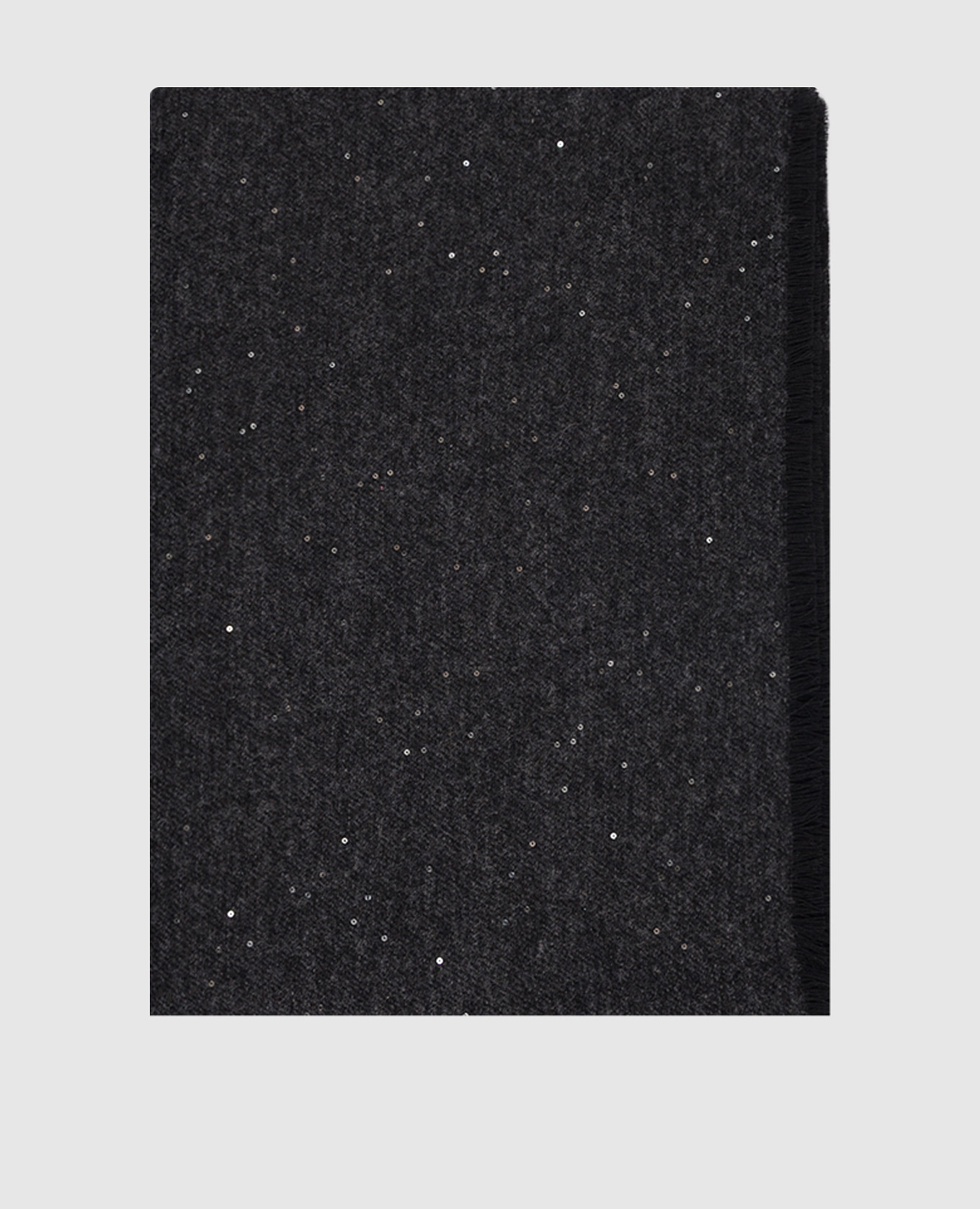 Gray wool scarf with sequins Peserico