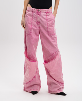The Attico Pink distressed trousers 250WCP00198DDC098AA