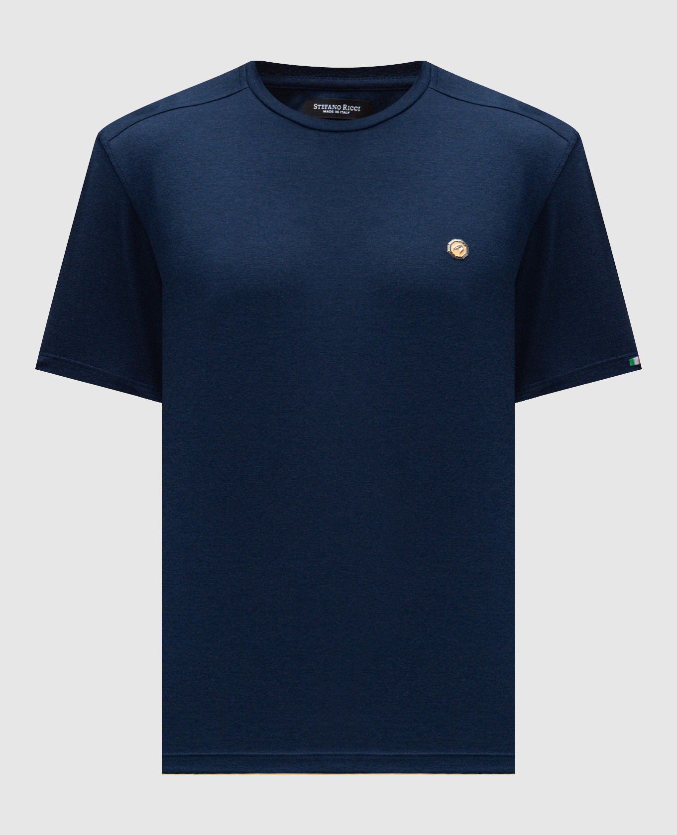 

Blue T-shirt with logo emblem Stefano Ricci