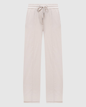 Peserico Beige pants with a logo A0464801979