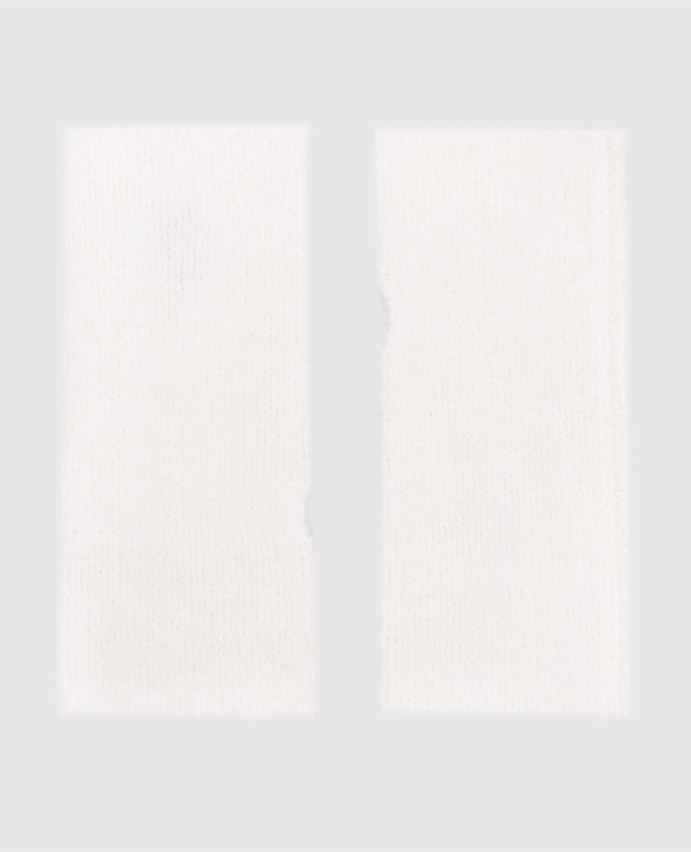 

Arm white mittens with cashmere LISA YANG