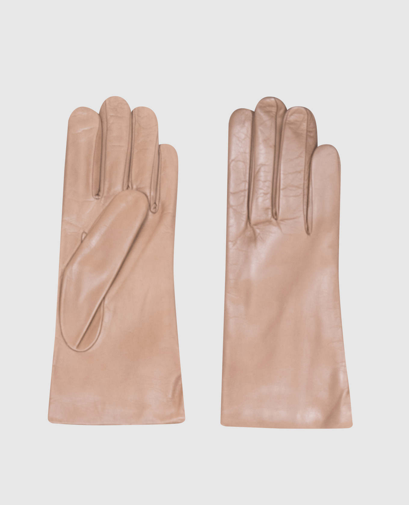 

Beige leather gloves with cashmere Sermoneta Gloves