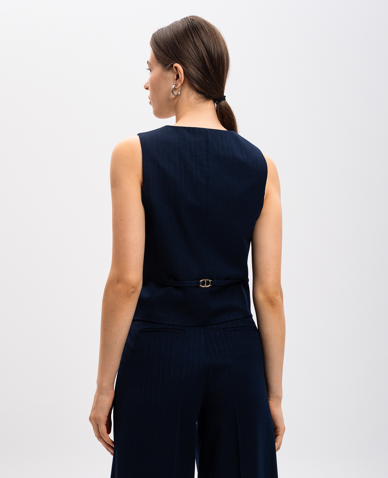 Blue vest with lurex Twinset 4