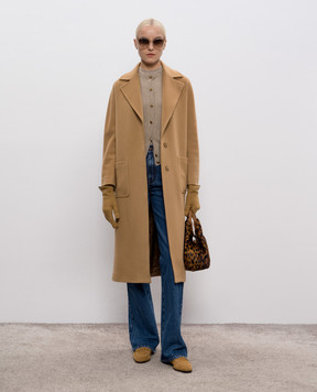 Heresis Beige cashmere coat M46120I560