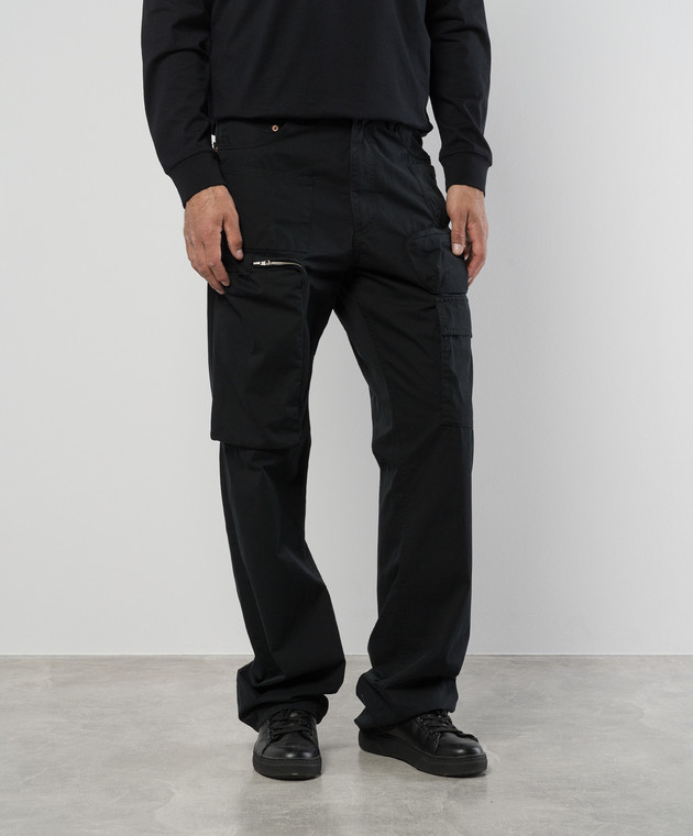 パンツ MM6 High Waist Flared Cargo Pants Maison Margiela MM6 - Black cargo pants SH0LA0007M35148 - shop