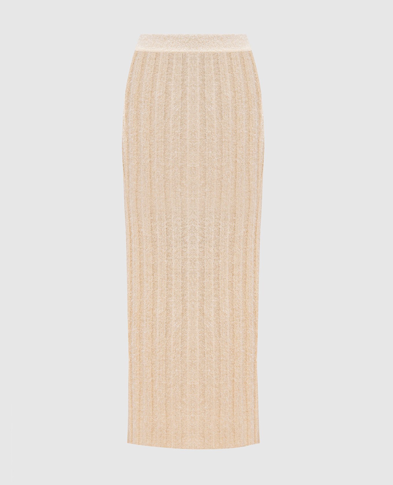 

Claire beige silk and cashmere skirt Khaite